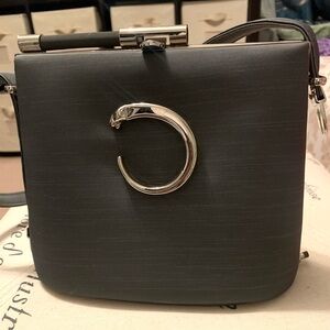 Cartier Gray Handbag with Silver Accents